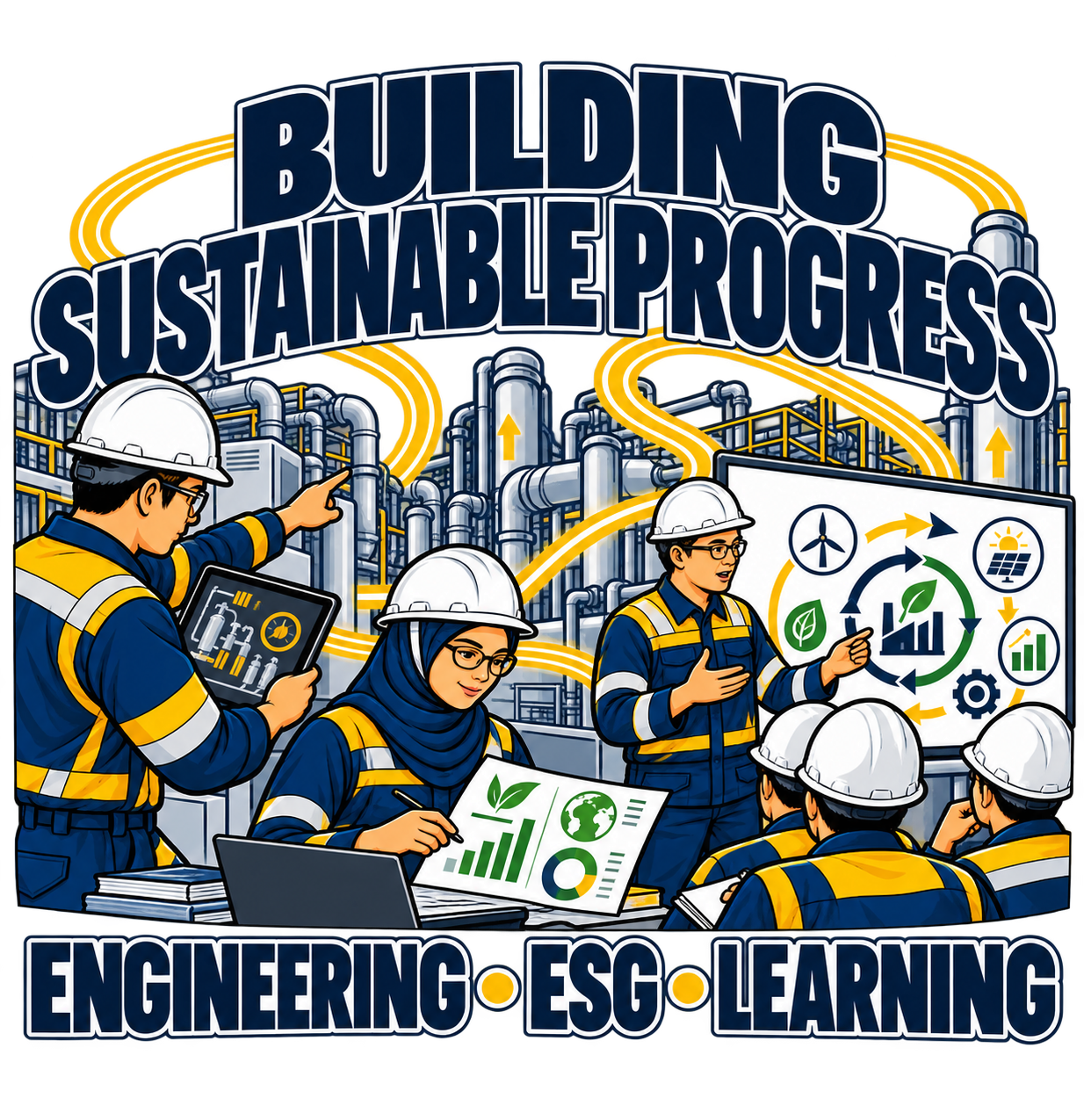 Nordstern multidisciplinary team illustrating engineering, ESG and learning